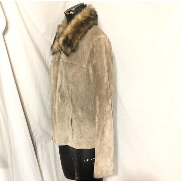 Uniform by John Paul Richard Suede Zip Up Jacket Size 10 - Picture 3 of 7